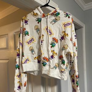Never worn Rugrats hoodie crop